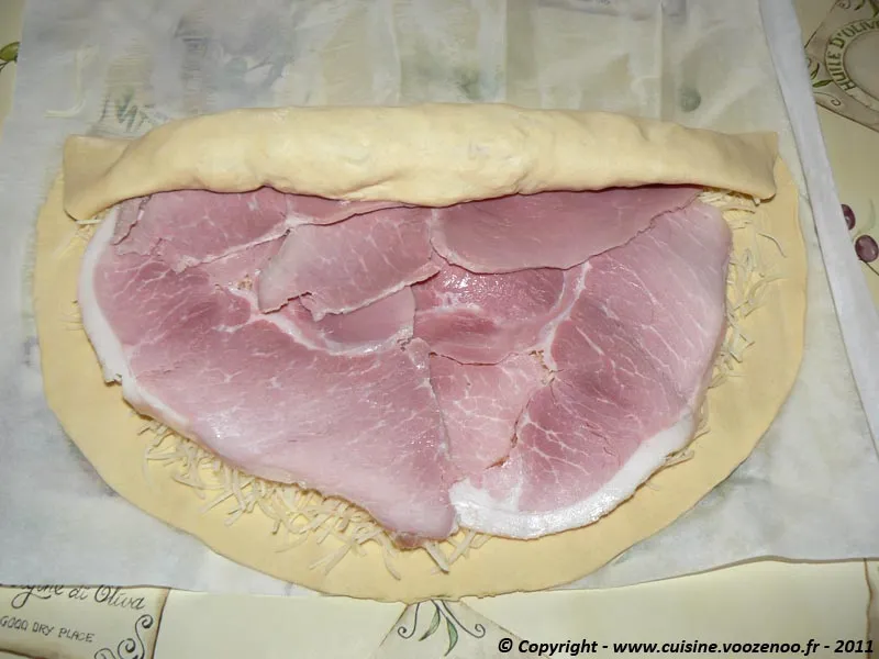 Palmiers au jambon étape 3 Palmiers au jambon étape 3