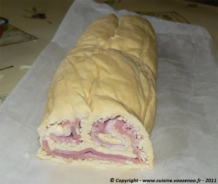 Palmiers au jambon étape 6 Palmiers au jambon étape 6