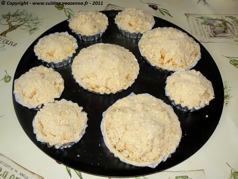Tartelettes crumbles aux pommes et cannelle 3 Tartelettes crumbles aux pommes et cannelle 3