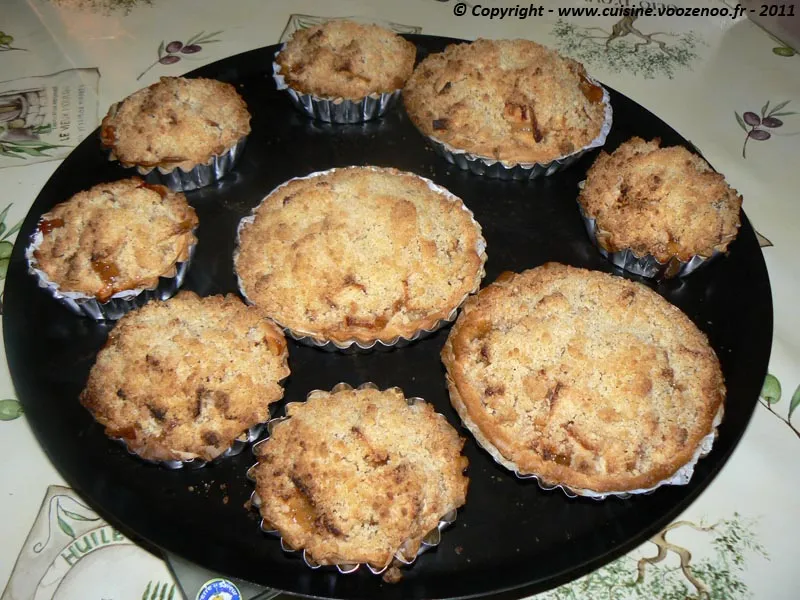Tartelettes crumbles aux pommes et cannelle 4 Tartelettes crumbles aux pommes et cannelle 4