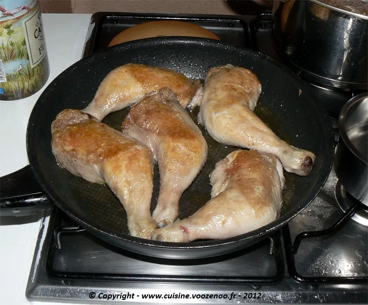 Cuisses de poulet aux champignons etape1 Cuisses de poulet aux champignons etape1