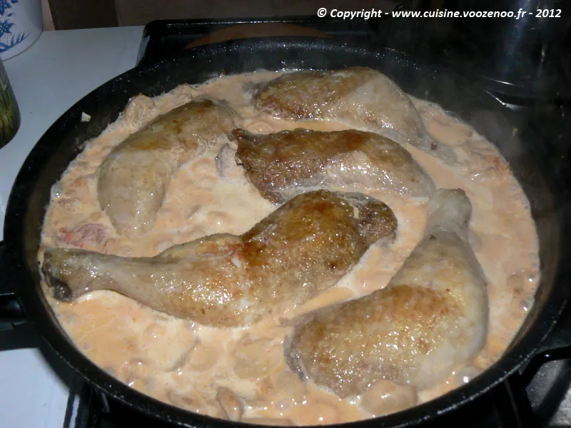 Cuisses de poulet aux champignons etape2 Cuisses de poulet aux champignons etape2