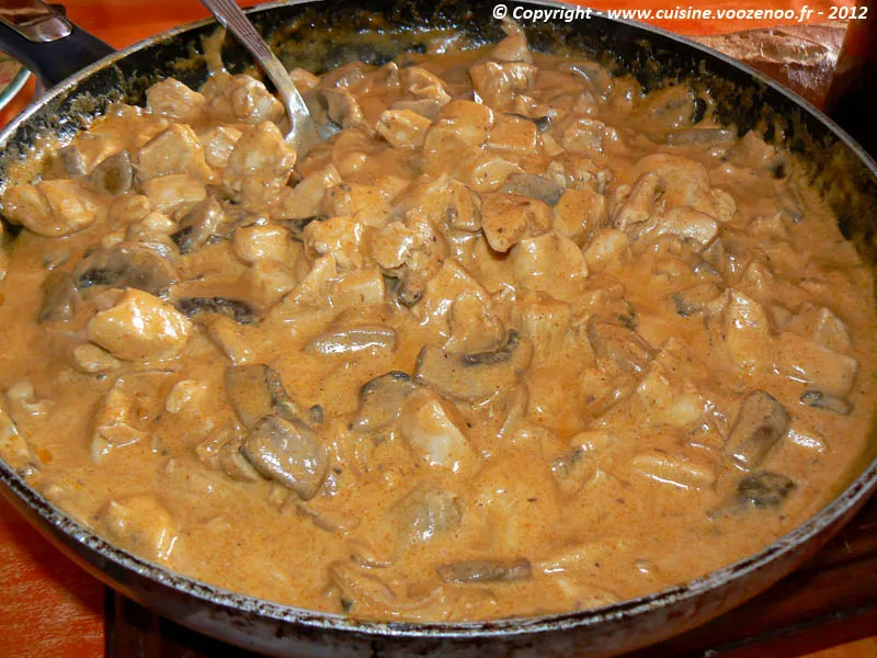 Poulet Stroganoff fin Poulet Stroganoff fin