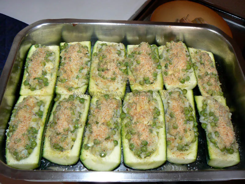 Courgettes farcies au roquefort etape6 Courgettes farcies au roquefort etape6