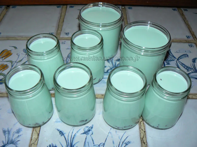 Yaourts menthe chocolat etape3 Yaourts menthe chocolat etape3