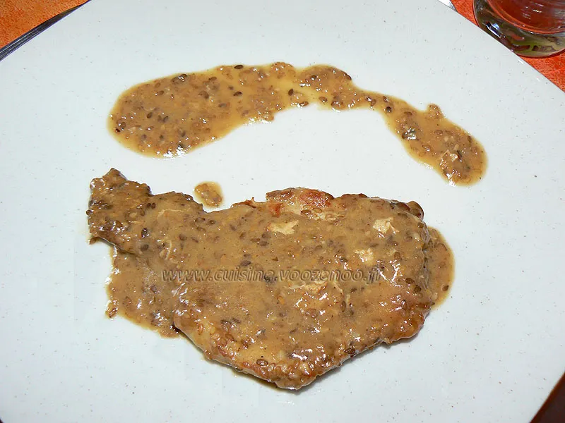 Côtes de porc sauce sesame fin Côtes de porc sauce sesame fin