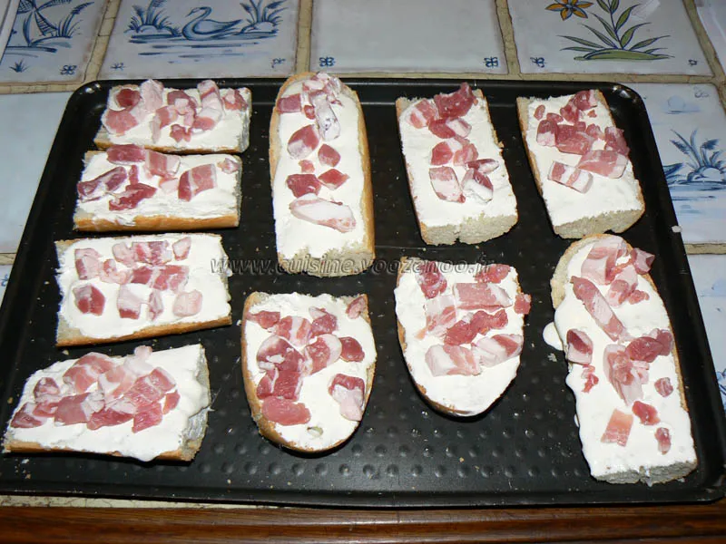 Tartines version flammekuche etape2 Tartines version flammekuche etape2
