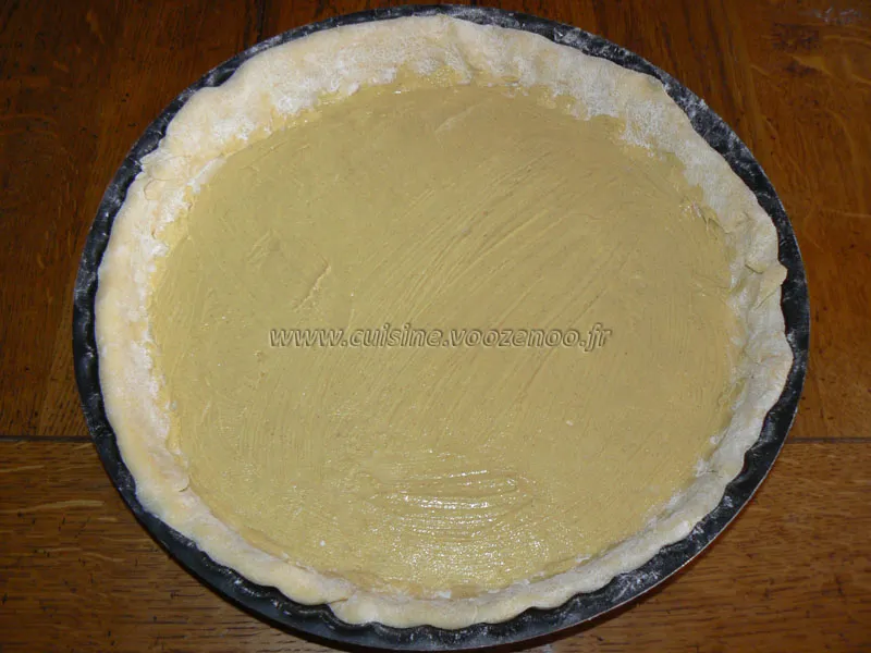 Tarte au Saint Nectaire etape1 Tarte au Saint Nectaire etape1