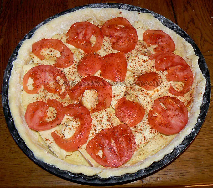 Tarte au Saint Nectaire etape4 Tarte au Saint Nectaire etape4