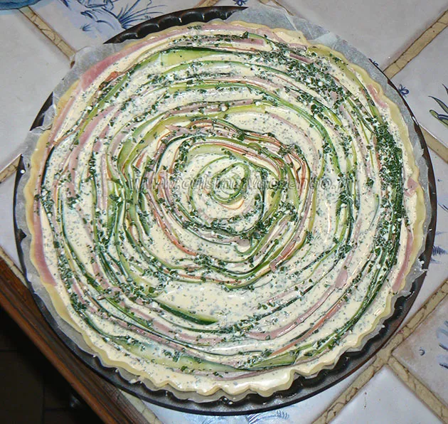 Tarte spirale aux courgettes et carottes etape4