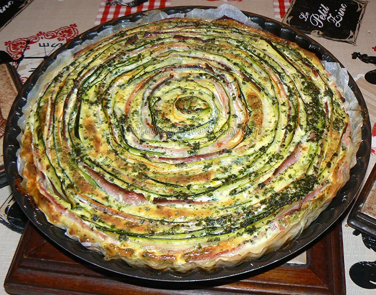 Tarte spirale aux courgettes et carottes fin