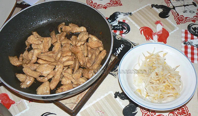 Rouleaux de printemps au poulet mariné etape2