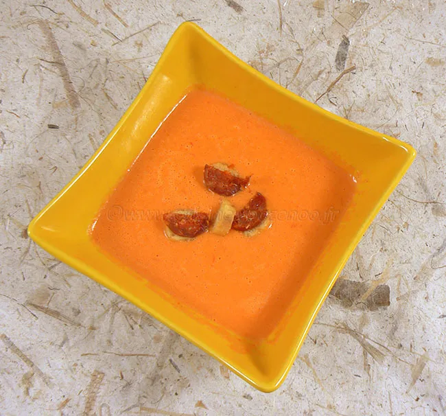 Velouté de poivrons rouges fin