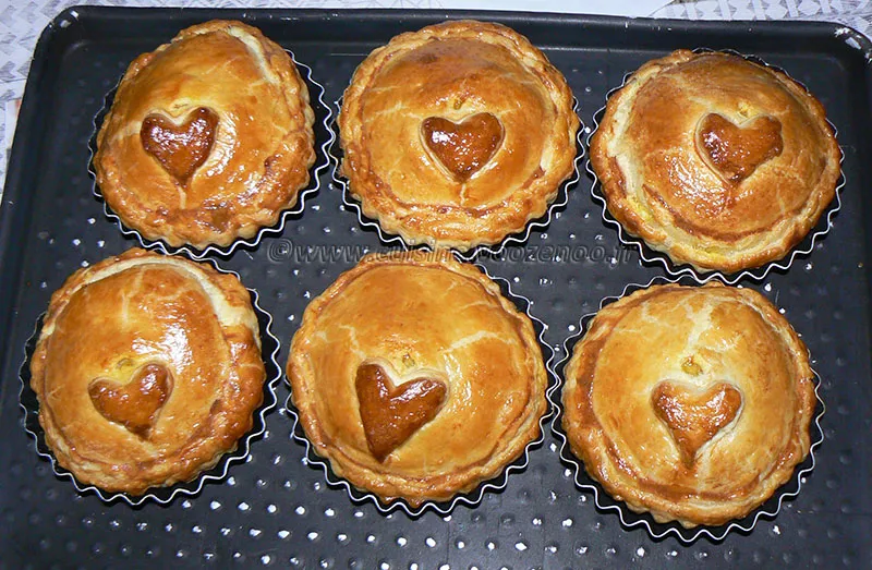 Mini tourte aux carottes à l'orange et veau fin
